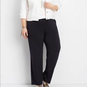 Maurices Black Pull-on Stretch Wide Leg Pants